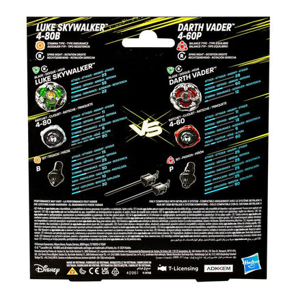 Beyblade X – Star Wars Collab Luke Skywalker 4-80B vs Darth Vader 4-60B