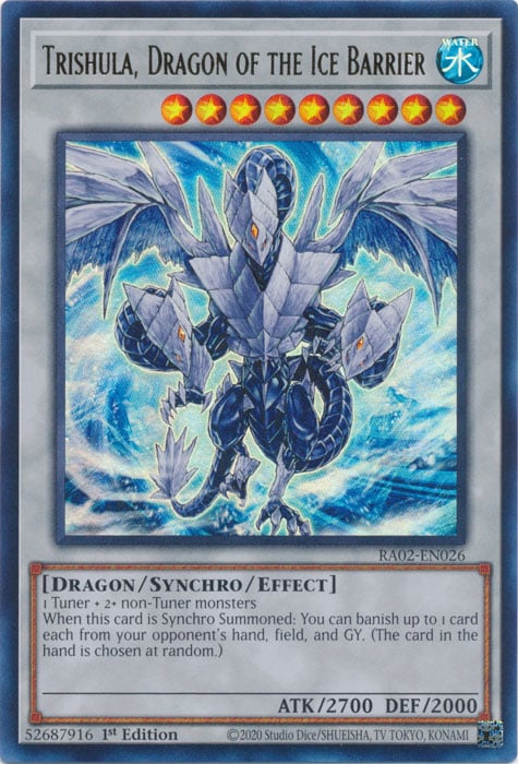 RA02-026u · Trishula, Drago della Barriera di Ghiaccio / Trishula, Dragon of the Ice Barrier UR (ITA)