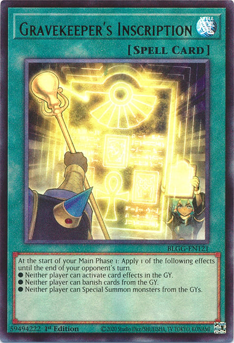 BLGG-121u · Gravekeeper's Inscription UR (ITA)