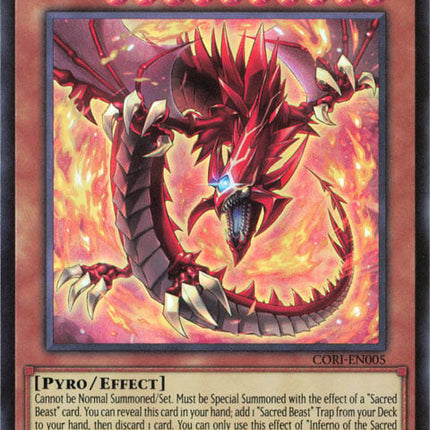 CORI-005 · Inferno of the Sacred Beasts - Uria, Lord of Searing Flames SR (ITA)