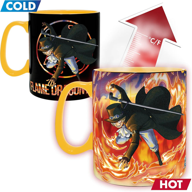 Luffy & Sabo Tazza Heat Change 460 ml - ONE PIECE