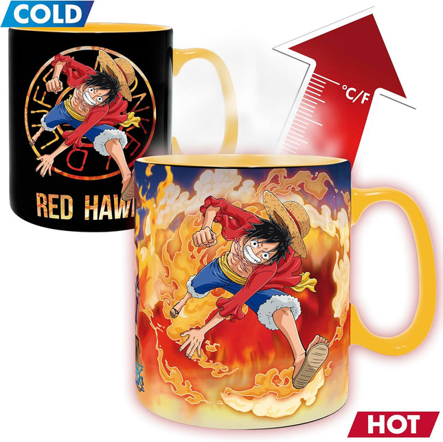 Luffy & Sabo Tazza Heat Change 460 ml - ONE PIECE