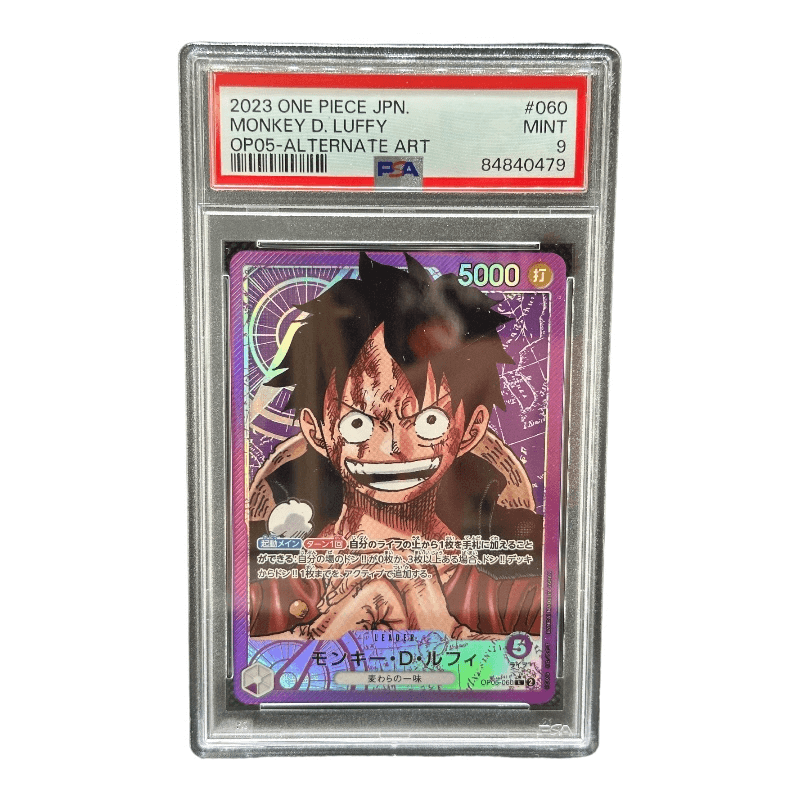 Monkey D. Luffy Alternate Art PSA 9 OP05-060 - Japanese One Piece