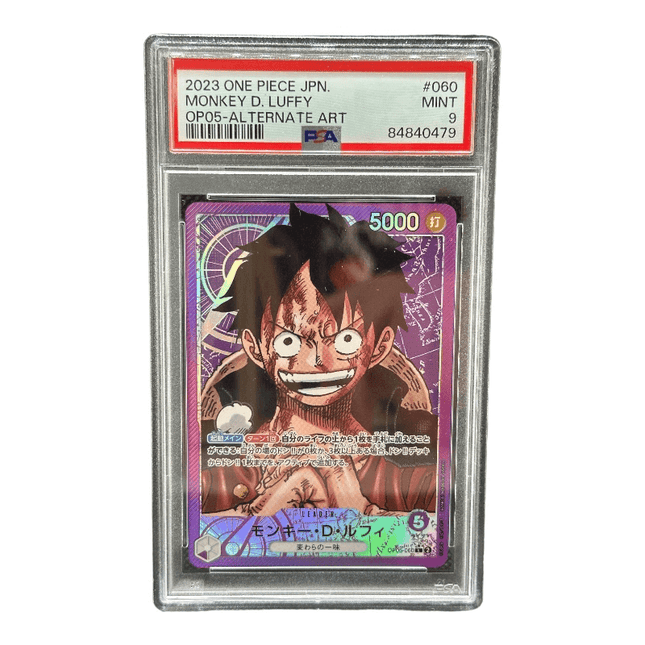 Monkey D. Luffy Alternate Art PSA 9 OP05-060 - Japanese One Piece Card Game