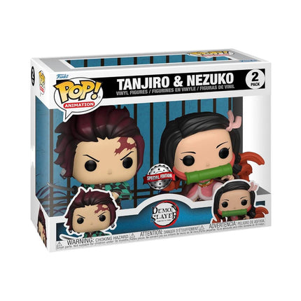 Demon Slayer - 2-Pack Tanjiro & Nezuko Funko Pop! Animation Anime Special Edition Vinyl Figures 9 cm