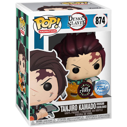 Demon Slayer - Tanjiro Kamado (Hinokami Kagura Dance) GLOW CHASE (874) Funko Pop! Animation Anime Vinyl Figure 9 cm