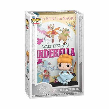 Disney Movie Posters - Cinderella with Jaq (12) Funko Pop! Disney 100th Anniversary Figure 9 cm