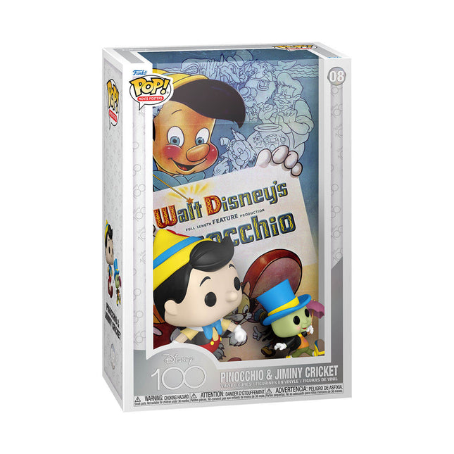 Disney Movie Posters - Pinocchio & Jiminy Cricket (08) Funko Pop! Disney 100th Anniversary Figure 9 cm