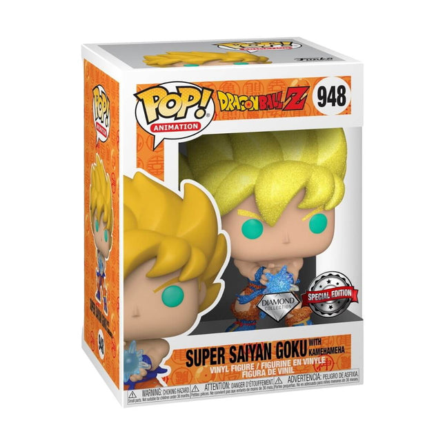 Dragon Ball Z - Super Saiyan Goku with Kamehameha (DIAMOND GLITTER) (948) Funko Pop! Animation Anime Vinyl Figure 12 cm