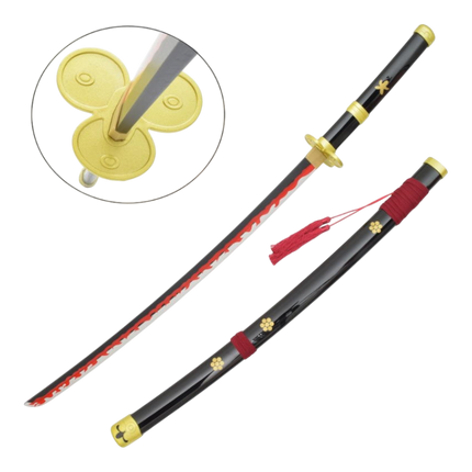 Katana Enma Zoro – One Piece Black (Lama in Legno)