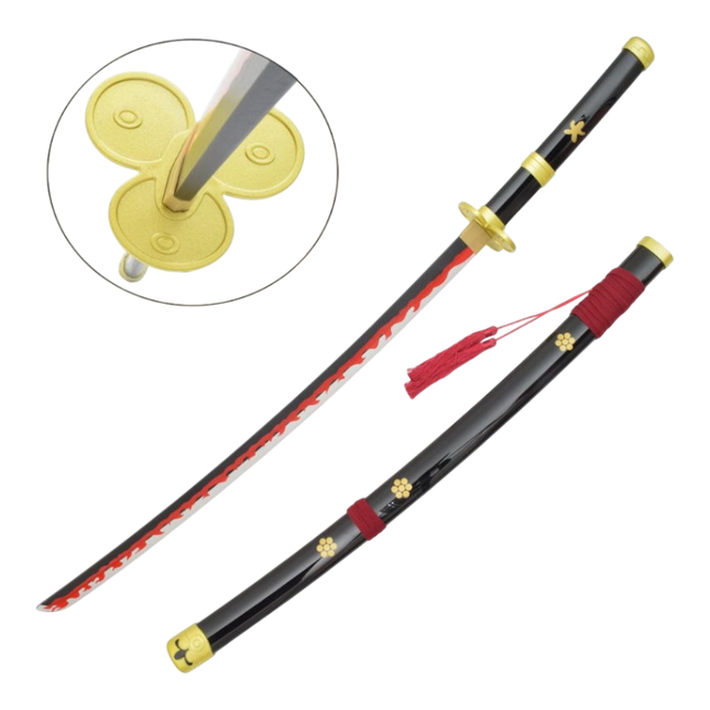 Katana Enma Zoro – One Piece Black (Lama in Legno)