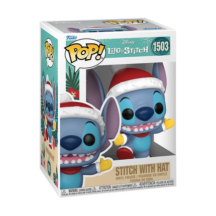 Lilo & Stitch - Stitch with Hat (1503) Funko Pop! Disney Christmas Holiday Vinyl Figure 10 cm