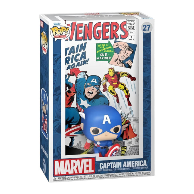 Marvel Avengers #4 (1963) - Captain America (27) Funko Pop! Comic Covers Vinyl Figure 9 cm