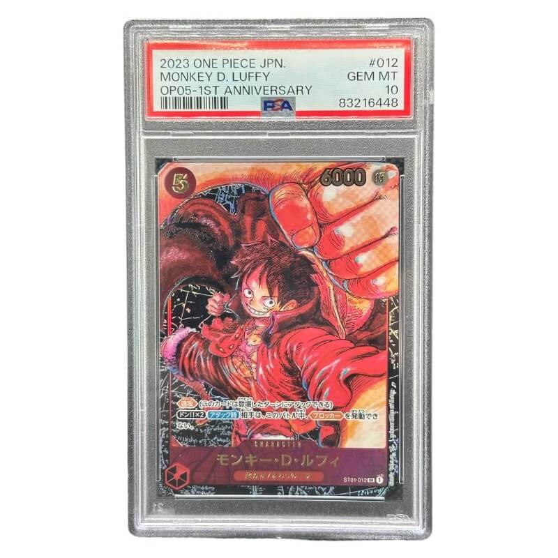 one piece card game st01-012 Monkey D. Luffy 1st Anniversary ST01-012 PSA 10