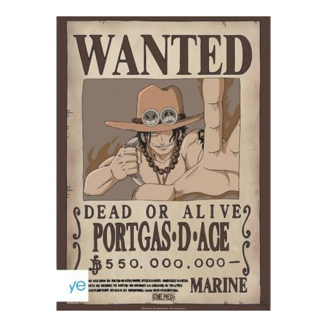 One Piece - Wanted Portgas D. Ace Chibi Poster 52x38 cm