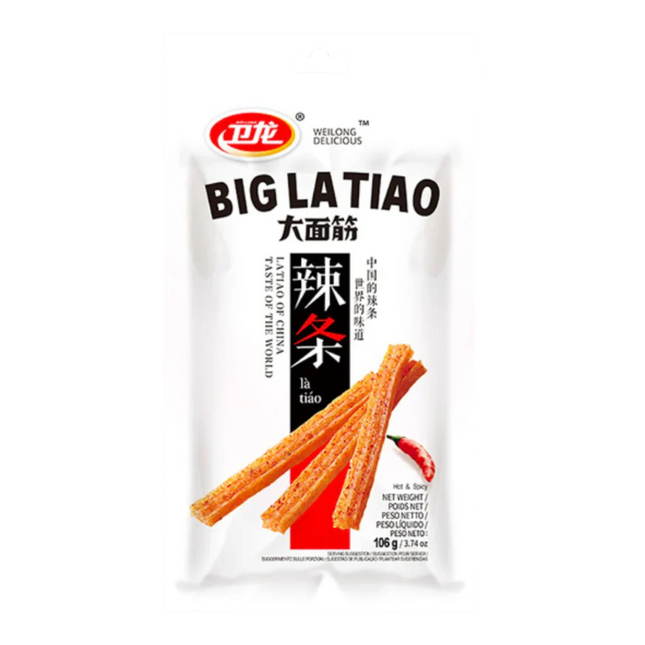 Weilong Latiao – Snack Piccante di Frumento 106 g (Halal · Vegetariano)