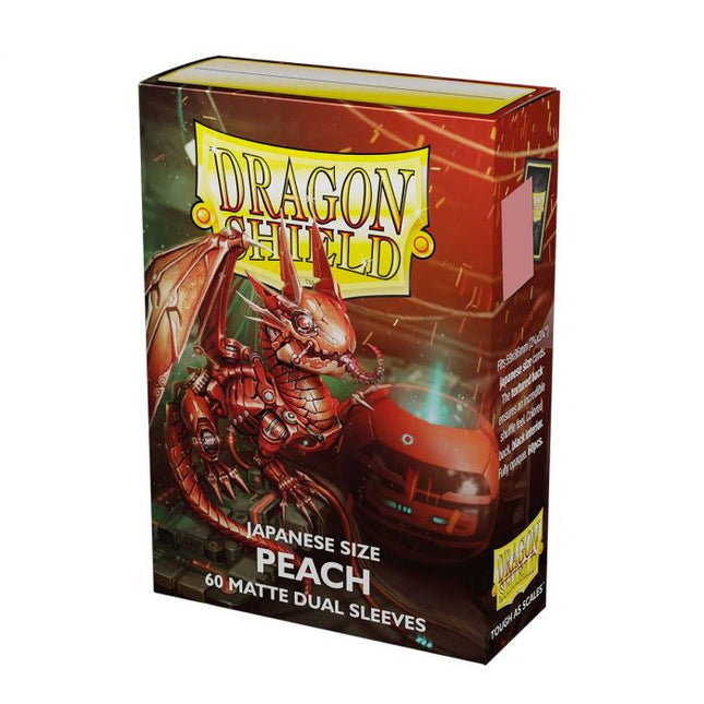 Sleeve Japanese Size – Dual Matte Peach Piip – Dragon Shield