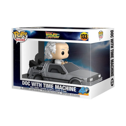 Back to the Future POP! Rides Deluxe Vinyl Doc w/Time Machine 9 cm