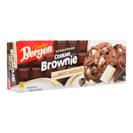 Bergen Cookies Brownie with White Chocolate – Biscotti al Brownie con Cioccolato Bianco