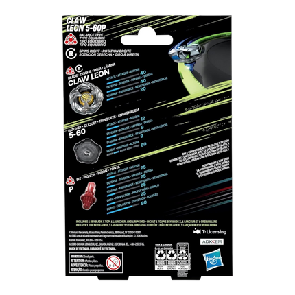 Beyblade X Claw Leon 5-60P – Starter Pack Equilibrio con Lanciatore