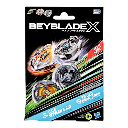 Beyblade X – Gale Wyvern 3-60T & Sword Dran 3-80B
