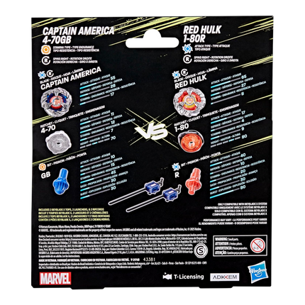 BeyBladeX - Marvel - Captain America vs Red Hulk