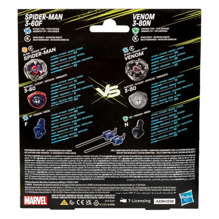 Beyblade X – Marvel Collab Spider-Man 3-60F vs Venom 3-80N