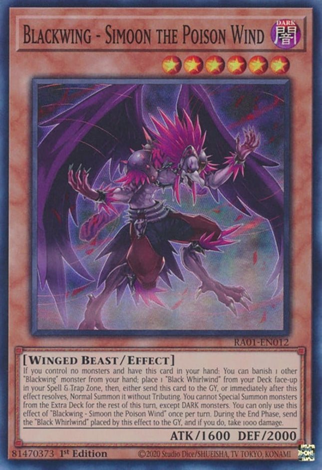 RA01-012 · Alanera - Simoon il Vento Tossico / Blackwing - Simoon the Poison Wind SR