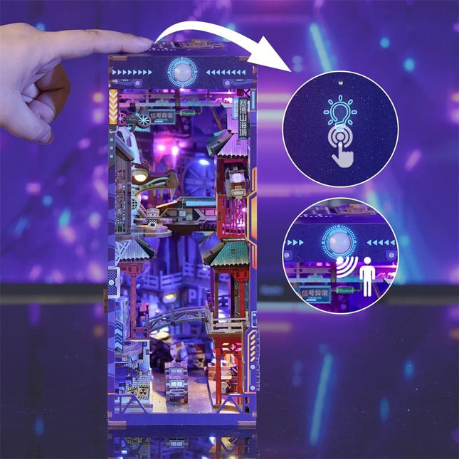 BOOK NOOK KIT - DIY- Cyber City - 284pcs + LED Light