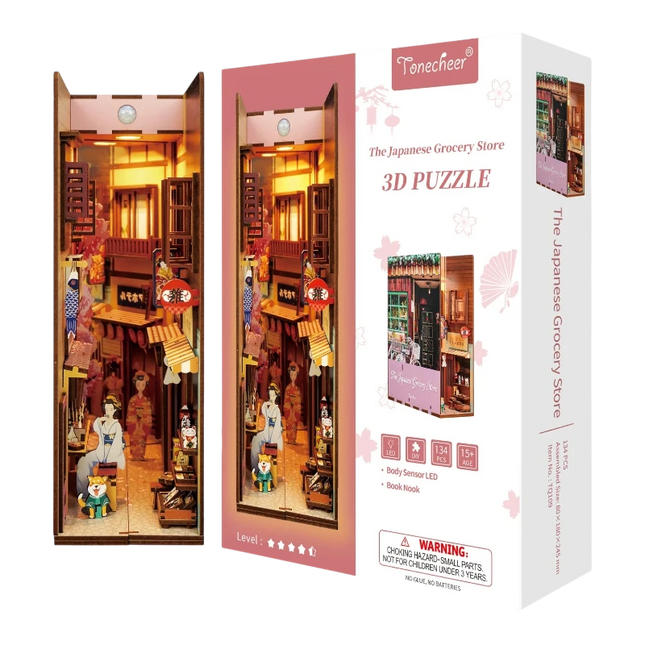 Book Nook Kit DIY Japanese Grocery Store 134 Pezzi + LED Light