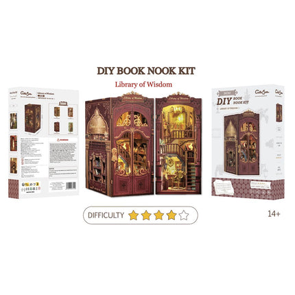 BOOK NOOK KIT - DIY - Library of Wisdom - 281pc + LED Light