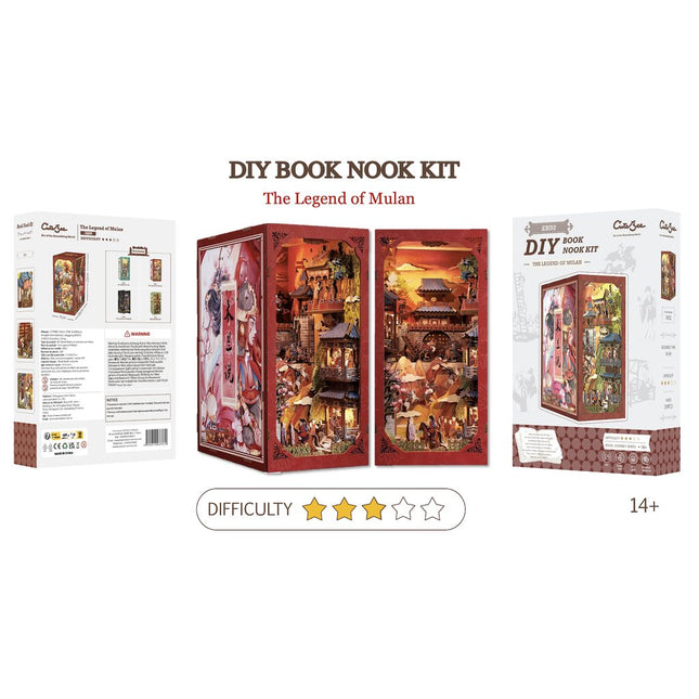 BOOK NOOK KIT - DIY - The Legend of Mulan - 298pc + LED Light