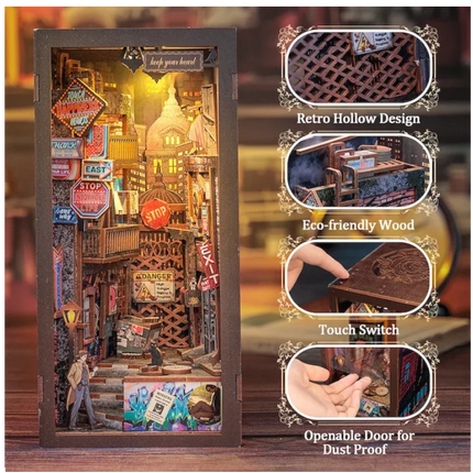 Book Nook Kit DIY The Long Goodbye 238 Pezzi + LED Light