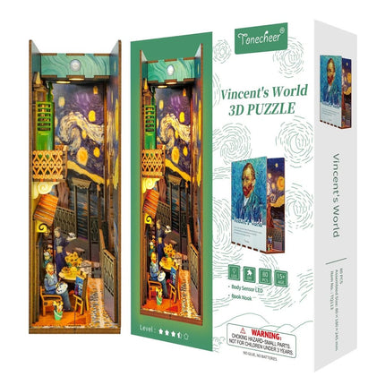 BOOK NOOK KIT - DIY- Vincent's World - 80pcs + LED Light