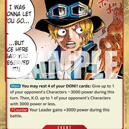 OP13-019 · But Ace Here Said You Deserved It!! R (ENG)