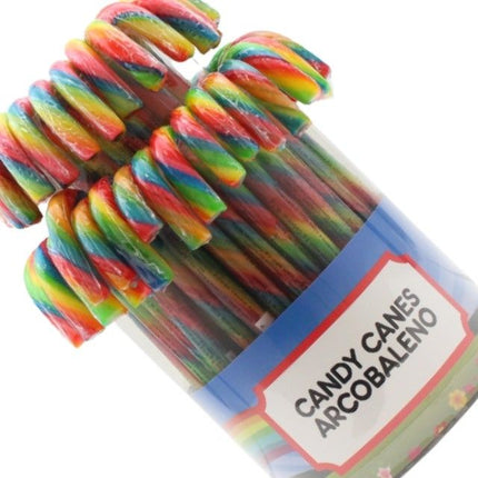 Candy Cane Arcobaleno - Bastoncino di Zucchero al Gusto Frutta (1 pezzo)