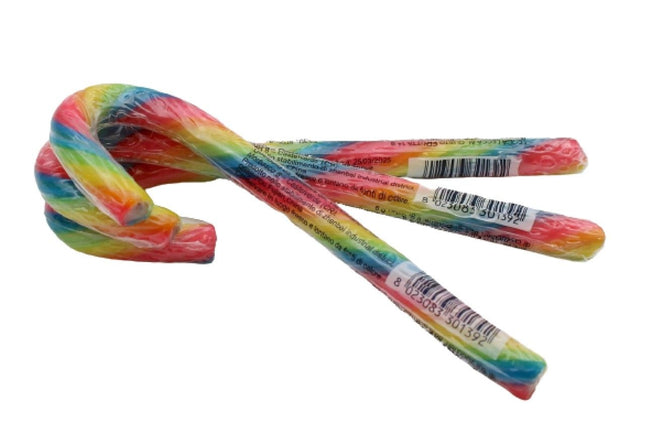 Candy Cane Arcobaleno - Bastoncino di Zucchero al Gusto Frutta (1 pezzo)