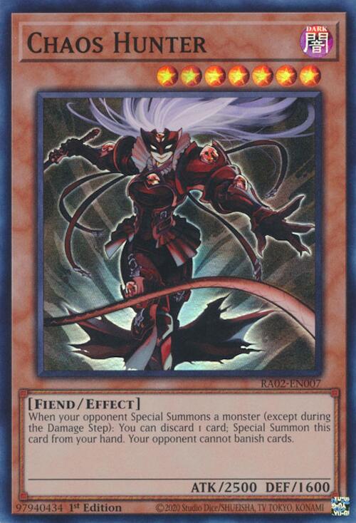 RA02-007 · Cacciatore del Chaos / Chaos Hunter SR (ITA)