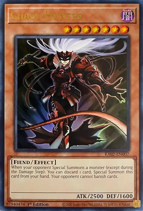 RA02-007u · Cacciatore del Chaos / Chaos Hunter UR (ITA)