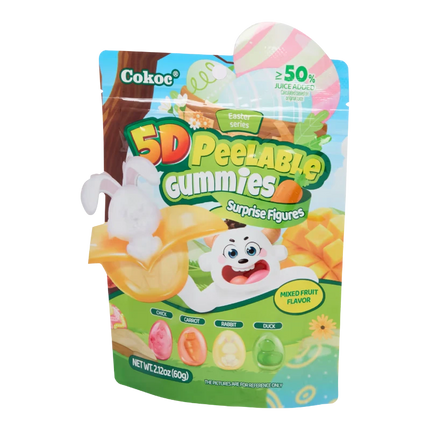 Cokoc 5D Peelable Gummies Easter Mix Caramelle Gommose alla Frutta che si Sbucciano