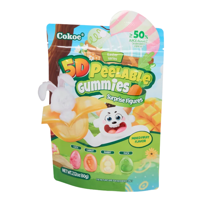 Cokoc 5D Peelable Gummies Easter Mix Caramelle Gommose alla Frutta che si Sbucciano