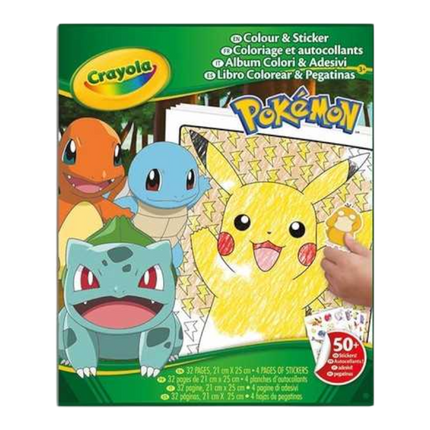 CRAYOLA - Album da colorare con Sticker Pokemon