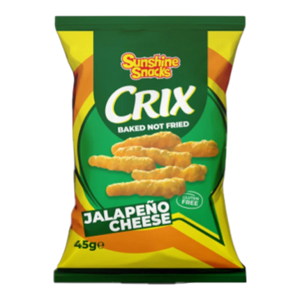 Crix Jalapeno Cheese - Snack Croccante di Mais al Formaggio e Jalapeño 45g