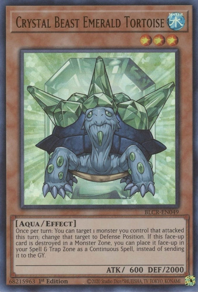 BLCR-049 · Bestia Cristallo Tartaruga Smeraldo / Crystal Beast Emerald Tortoise UR (ITA)