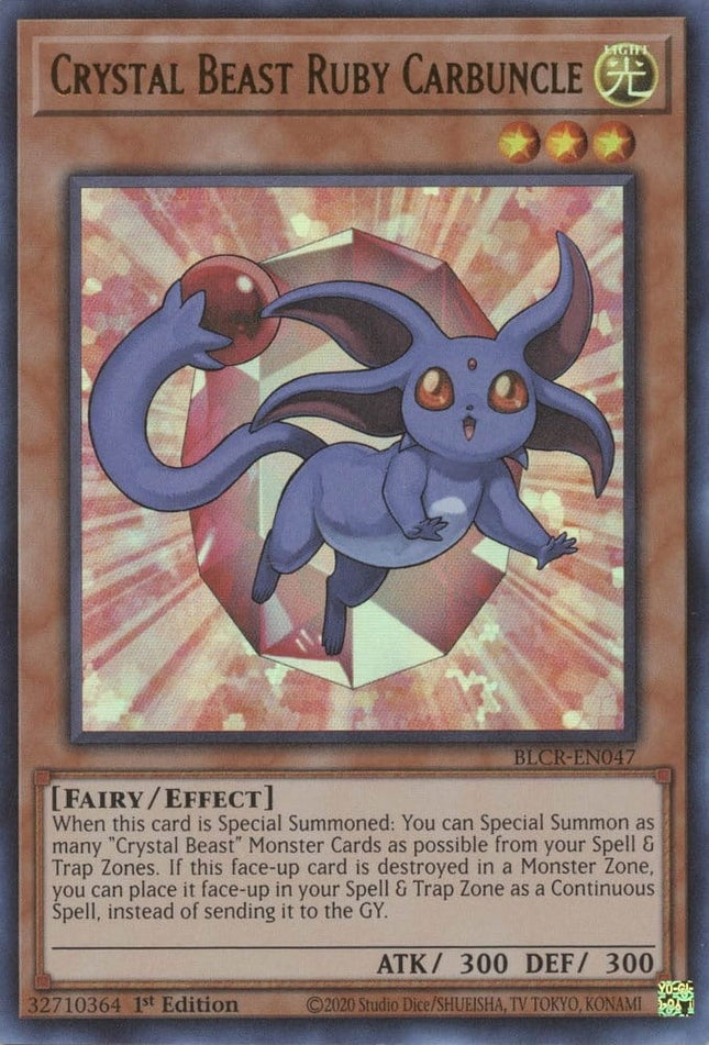 BLCR-047 · Bestia Cristallo Carbuncle Rubino / Crystal Beast Ruby Carbuncle UR (ITA)