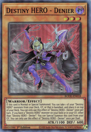 BODE-018 · Denier - EROE del Destino / Destiny HERO - Denier SR (ITA)
