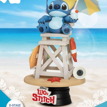 Disney D-Stage Stitch Lifeguard PVC Diorama 16 cm