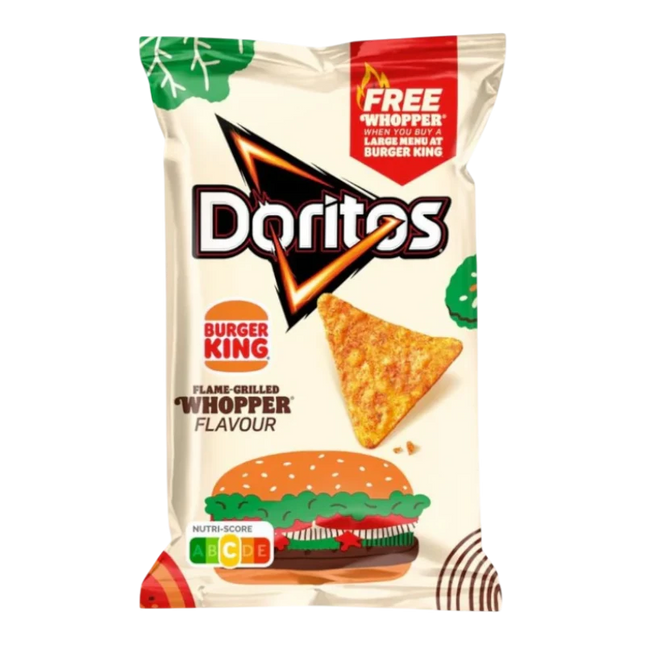 Doritos Flame-Grilled Whopper Flavour Burger King 100g – Patatine Gusto Whopper Grigliato