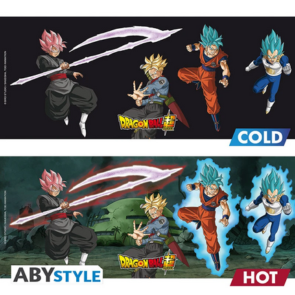 Dragon Ball Super - Tazza Termica Heat Change Saiyans vs Goku Black 460 ml (ABYstyle)