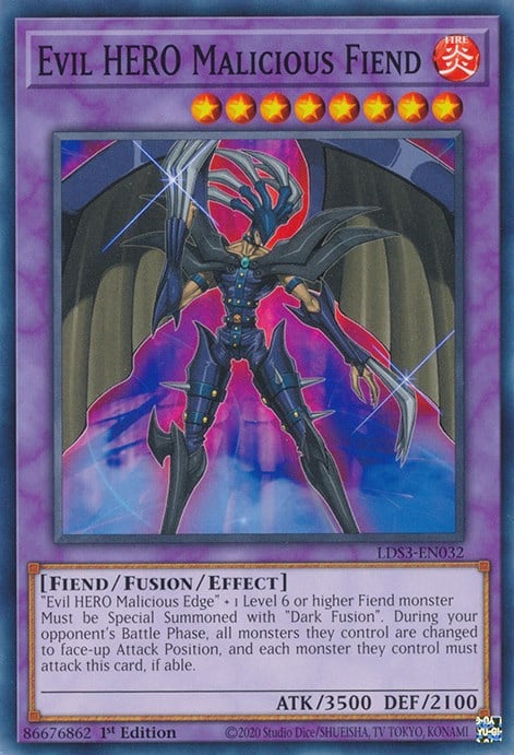 LDS3-032 · Demone Malicious EROE Malvagio / Evil HERO Malicious Fiend (ITA)